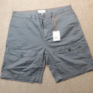 Jack Spade Shorts 36 Blue Cargo Trenton Utility Cotton Linen NEW